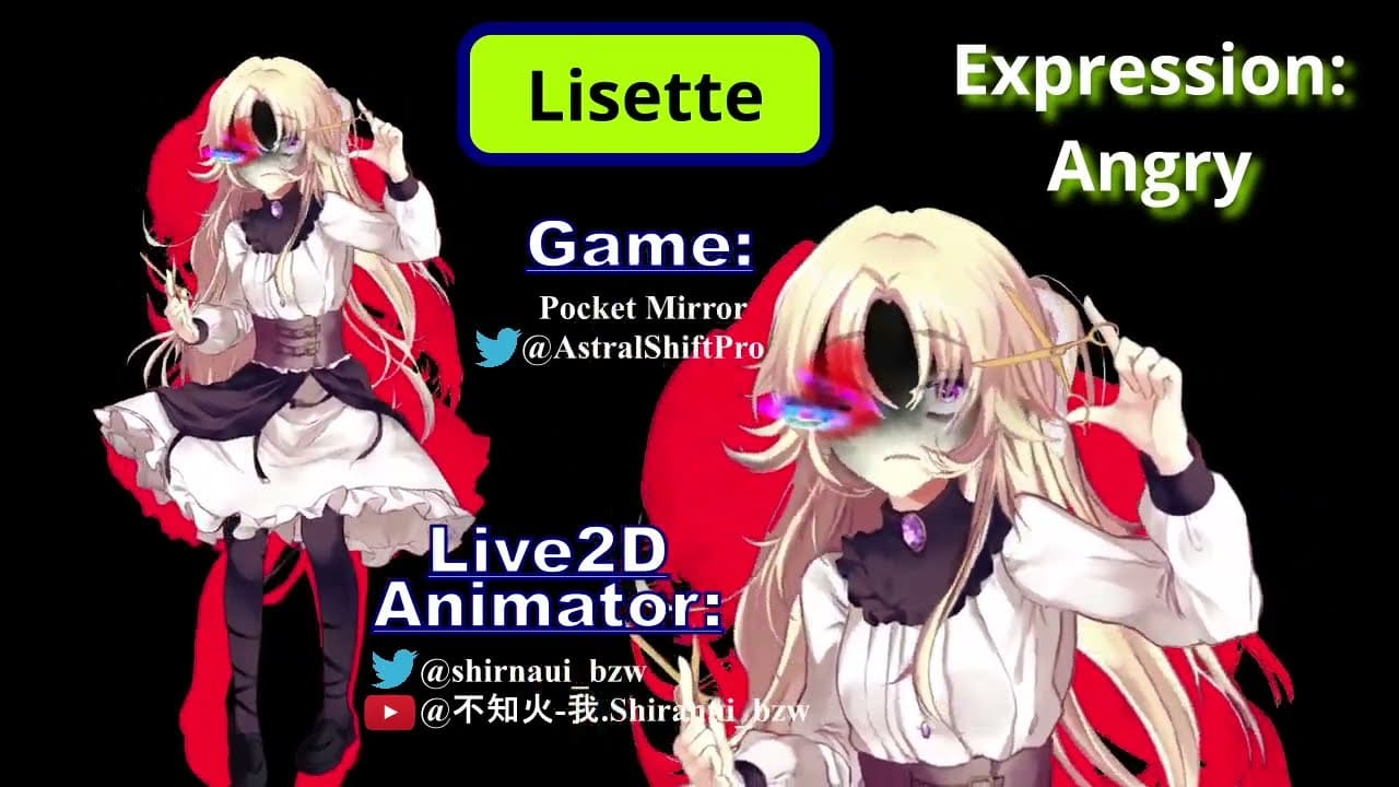 vtuber live2d rigging commission with special expressions and animations - lisette